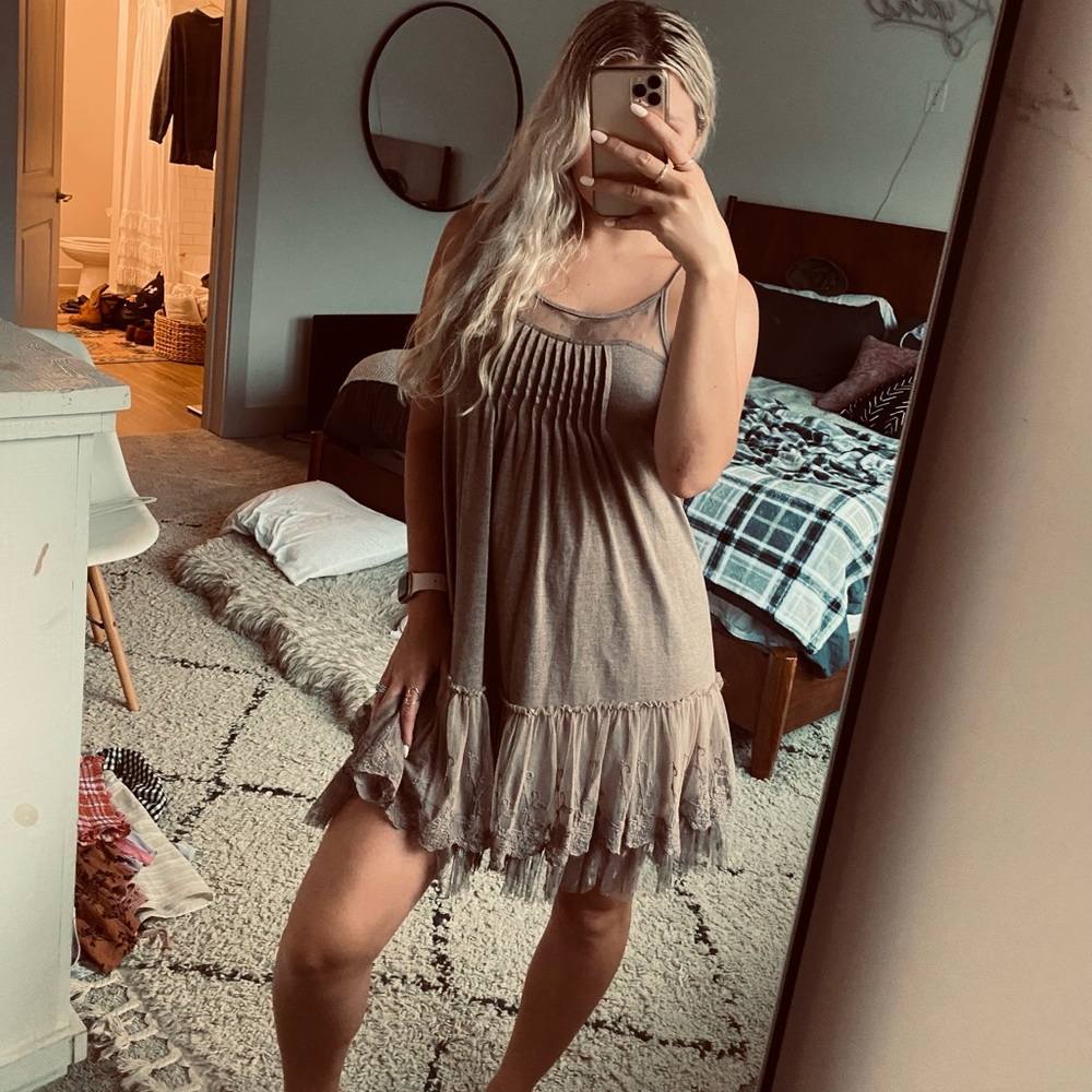 Brown Sundress with Tool Trim